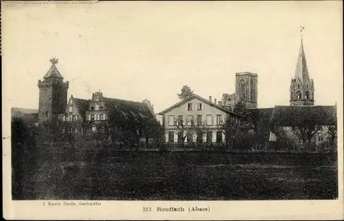 Ak Rouffach Rufach Elsass Haut Rhin, Blick auf den Ort