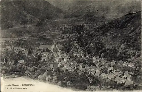 Ak Ranspach Elsass Haut Rhin, Panorama vom Ort