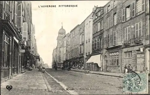 Ak Riom Puy de Dôme, Rue du Commerce