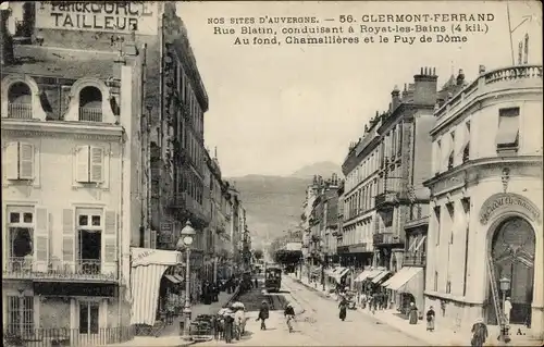 Ak Clermont Ferrand Puy de Dôme, Rue Blatin, Chamallieres, Puy de Dome
