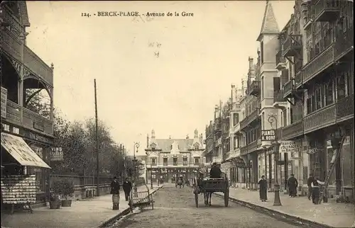 Ak Berck Plage Pas de Calais, Avenue de la Gare