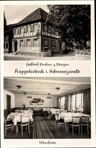 Ak Kappelrodeck im Schwarzwald, Gasthof zum Prinzen, Weinstube