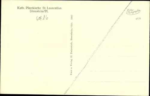 Ak Dirmstein in der Pfalz, Kath. Pfarrkirche St. Laurentius