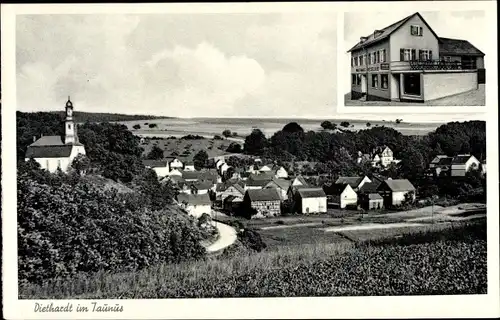 Ak Diethardt Taunus, Stadtpanorama, Gasthaus Crecelius, Inh. E. Meyer