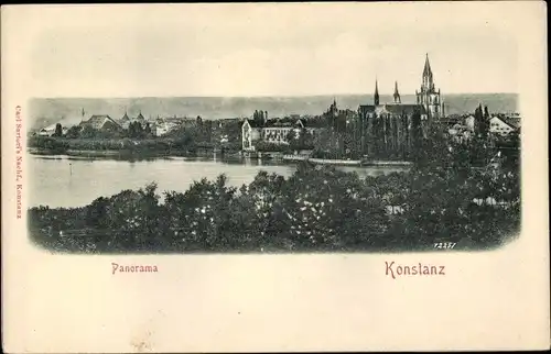 Relief Ak Konstanz am Bodensee, Stadt Panorama