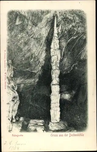 Ak Dechenhöhle Iserlohn, Palmgrotte