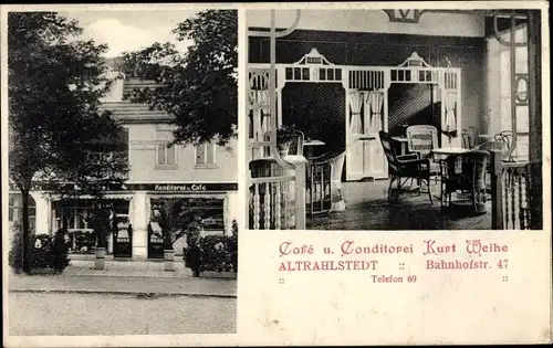 Ak Hamburg Wandsbek Rahlstedt Altrahlstedt, Cafe Konditorei, Bahnhofstraße 47