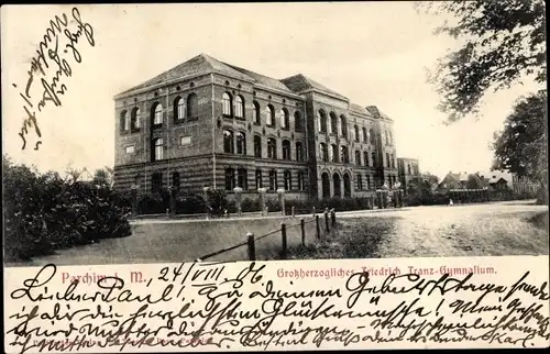 Ak Parchim in Mecklenburg, Großherzogl. Friedrich Franz Gymnasium