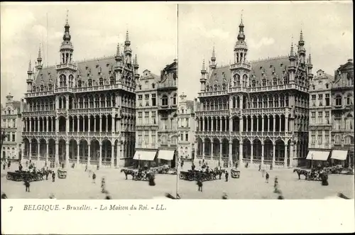 Stereo Ak Bruxelles Brüssel, La Maison du Roi