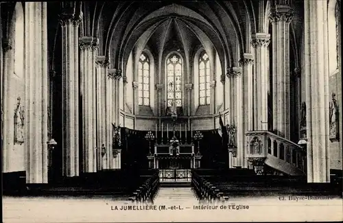 Ak La Jumellière Maine-et-Loire, Kircheninneres