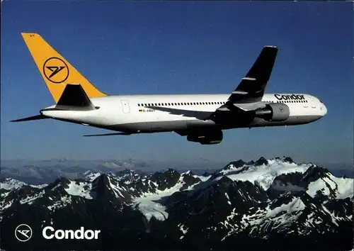 Ak Deutsches Passagierflugzeug, Condor, Boeing 767, D ABUY