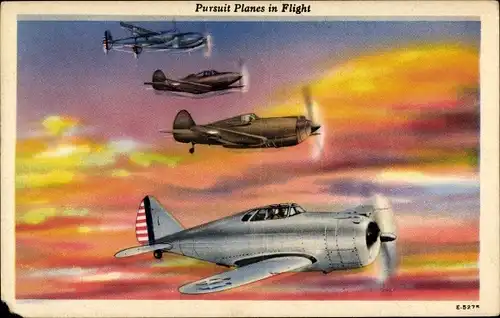 Ak Amerikanische Kriegsflugzeuge, Pursuit Planes in Flight