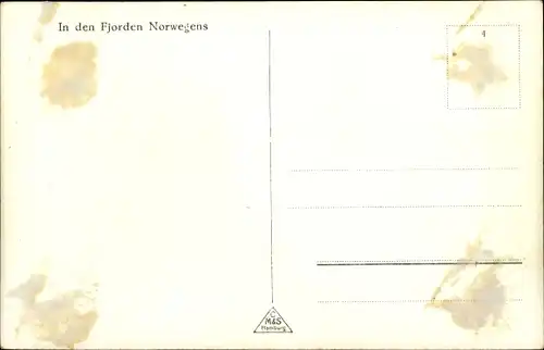 Ak Norwegen, Dampfschiff in einem Fjord