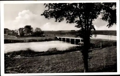 Ak Schwabstedt an der Treene Nordfriesland Schleswig Holstein, Partie am Fluss