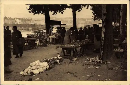 Ak Lyon Rhône, Le Quai de la Guillotiere