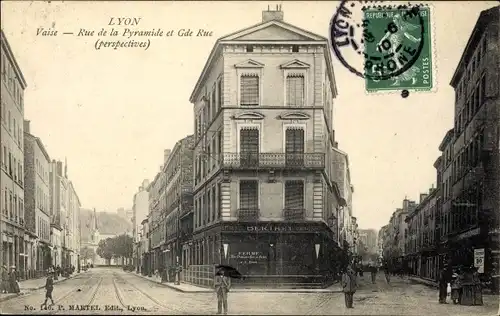 Ak Vaise Lyon Rhône, Rue de la Pyramide et Grande Rue