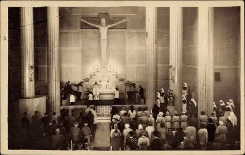 Ak Lyon Rhône, Hopital Edouard Herriot, Interieur de la Chapelle