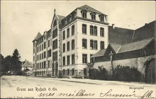Ak Rouffach Rufach Elsass Haut Rhin, Bürgerspital