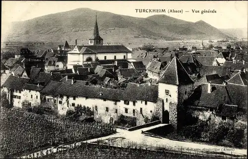 Ak Turckheim Türkheim Elsass Haut Rhin, Vue generale