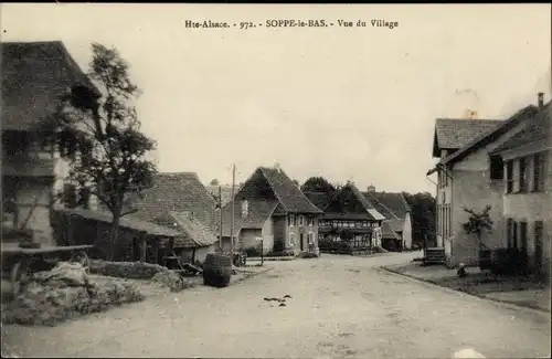 Ak Soppe le Bas Niedersulzbach Elsass Haut Rhin, Vue du Village