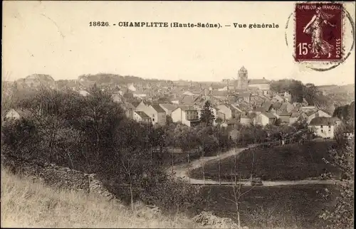 Ak Champlitte Haute Saône, Vue generale