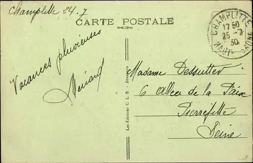 Ak Champlitte Haute Saône, Vue generale