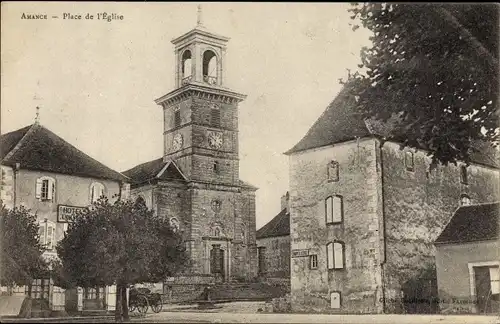 Ak Amance Haute Saône, Place de l'Eglise