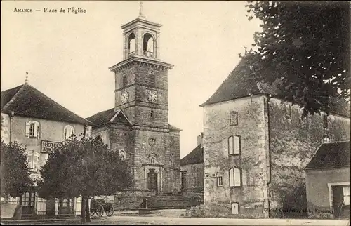 Ak Amance Haute Saône, Place de l'Eglise