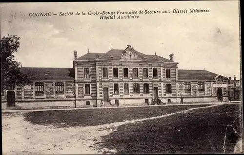 Ak Cognac Charente, Hopital Auxiliaire, Societe de la Croix Rouge Francaise de Secours