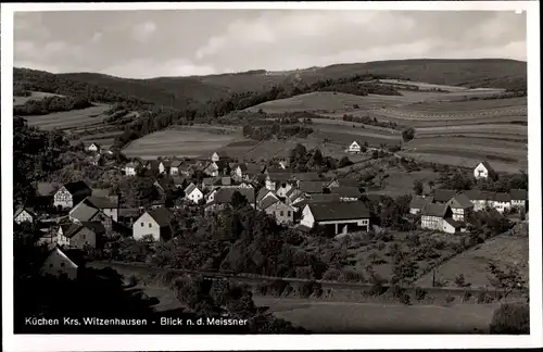 Ak Küchen Hessisch Lichtenau in Hessen, Blick n. d. Meissner, Ort