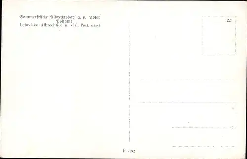 Ak Albrechtice nad Orlicí Albrechtsdorf an der Adler Region Königgrätz, Postamt