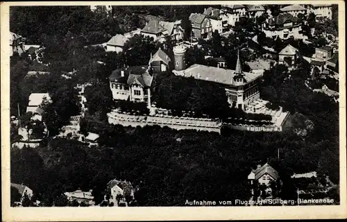 Ak Hamburg Altona Blankenese, Blick auf den Süllberg, Fliegeraufnahme