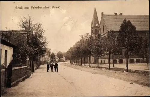 Ak Friedersdorf Heidesee in Brandenburg, Straßenpartie
