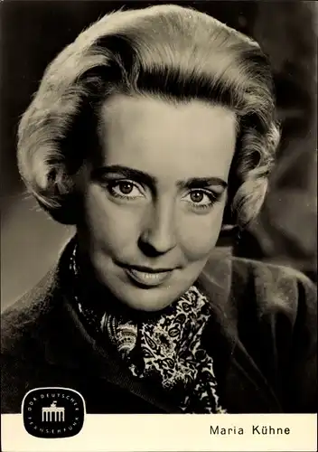 Ak Schauspielerin Maria Kühne, DDR Deutscher Fernsehfunk, Portrait