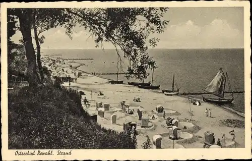 Ak Rewal Rewahl Pommern, Partie am Strand