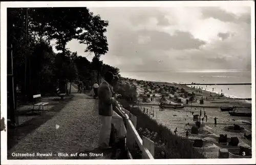 Ak Rewal Rewahl Pommern, Blick auf den Strand