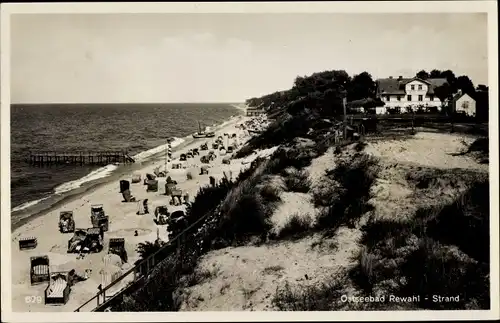 Ak Rewal Rewahl Pommern, Blick auf den Strand