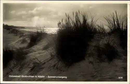 Ak Mielno Großmöllen Pommern, Sonnenuntergang