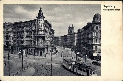 Ak Magdeburg an der Elbe, Hasselbachplatz