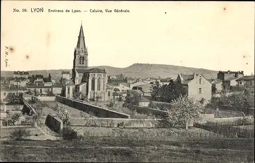 Ak Lyon Rhône, Caluire, Vue Generale
