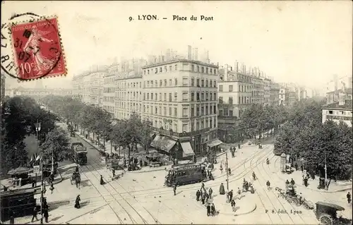 Ak Lyon Rhône, Place du Pont