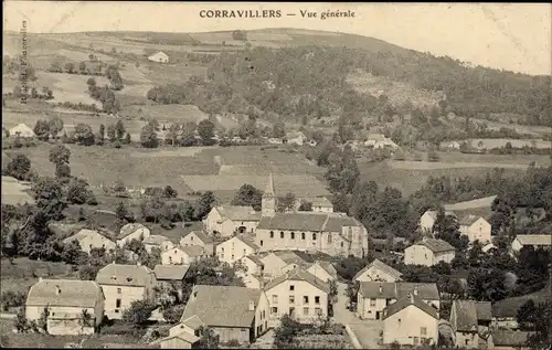 Ak Corravillers Haute Saône, Vue generale