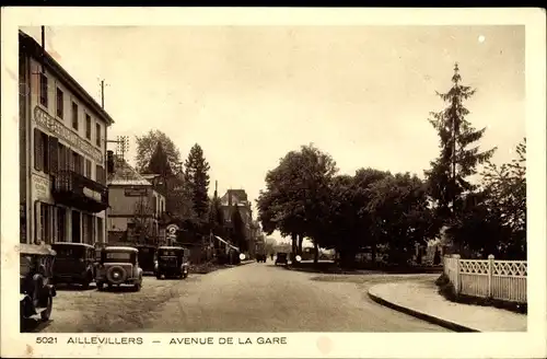 Ak Aillevillers Haute Saône, Avenue de la Gare