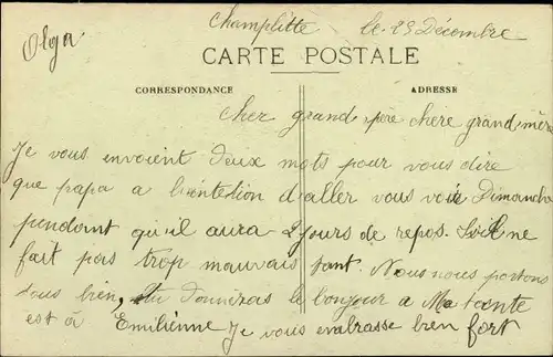 Ak Champlitte Haute Saône, Entree de l'Hotel de Ville