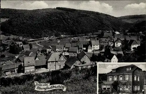 Ak Obergladbach Schlangenbad im Rheingau Taunus Kreis, Ortschaft,Gasthaus Rheingauer Hof,Theo Laufer