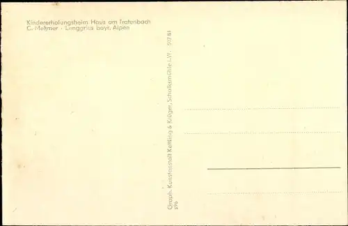 Ak Lenggries in Oberbayern, Kindererholungsheim Haus am Tratenbach, Außenansicht