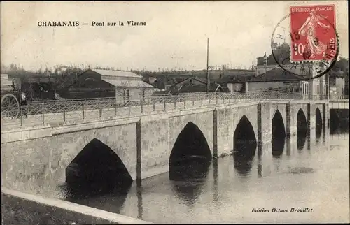 Ak Chabanais Charente, Pont sur la Vienne