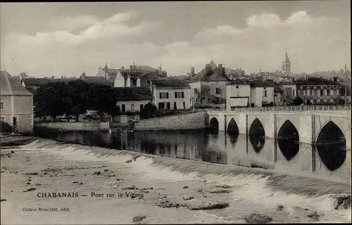Ak Chabanais Charente, Pont sur la Vienne