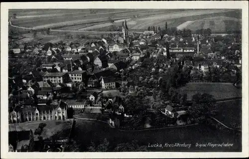 Ak Lucka im Kreis Altenburger Land, Fliegeraufnahme
