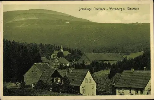 Ak Braunlage im Oberharz, Wurmberg und Glashütte, Berge